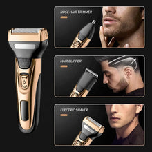 Load image into Gallery viewer, 3 In 1 Hair Trimmer Professional Nose Trimmer Electric Beard Shaver Detachable Blade Hair Cutting Machine for Men
