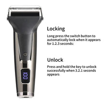 Load image into Gallery viewer, Electric Shaver Men's Smart Digital Display USB Reciprocating Double-blade Electric Shaver Electric Razor Set Led Display
