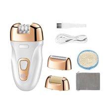 Load image into Gallery viewer, 3 In 1 Lady's Epilator Multi-function USB Rechargeable LCD Electric Callus Remover Wet&amp;Dry Unisex Hair Shaver
