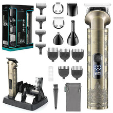 Load image into Gallery viewer, All in 1 Hair Trimmer For Men metal housing Beard Hair Clipper Body Trimmer Electric Facial Shaver Rechargeable
