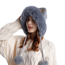 Load image into Gallery viewer, Cute Knitted Hat Winter Female Cartoon Cat Ears Beanie Cap
