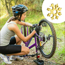 Load image into Gallery viewer, 3-Pack Stainless Snowflake Shape Key Chain Screwdriver 18 In 1 Multi Tool Portable
