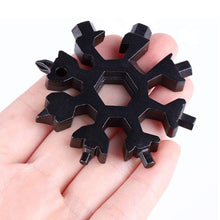 Load image into Gallery viewer, 3-Pack Stainless Snowflake Shape Key Chain Screwdriver 18 In 1 Multi Tool Portable
