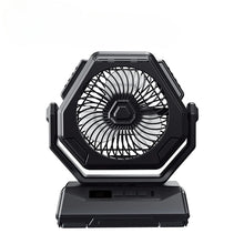 Load image into Gallery viewer, 6000mAh Camping Fan Rechargeable Outdoor Fan Ceiling Oscillating Fan Portable Air Conditioner Air Cooler with Lighting
