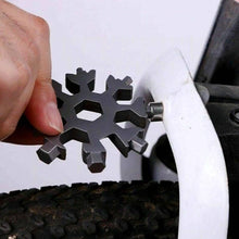 Load image into Gallery viewer, 3-Pack Stainless Snowflake Shape Key Chain Screwdriver 18 In 1 Multi Tool Portable
