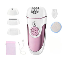Load image into Gallery viewer, 4 in 1 Hair Epilator Electric Hair Remover Device Lady Depilador Rechargeable Hair Shaver Removal For Women Foot Care Tool
