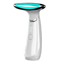 Load image into Gallery viewer, Neck Face Beauty Device Face Lifting Neck Wrinkles Remover 3 Colors LED Photon Skin Tightening Anti Wrinkle Vibration Massager
