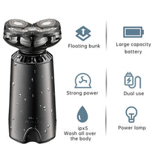 Load image into Gallery viewer, Intelligent Waterproof Barber Electric Shaver Men's Beard Body Hair Trimmer Rotating 5 Head Shaver Shaver Shaver
