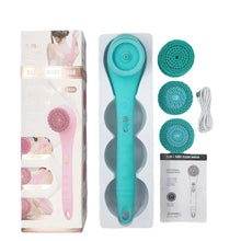 Load image into Gallery viewer, Electric Body Brush Rechargeable Scrubber Shower Brush with Handle Spin Skin Cleaning Brush for Men Women Massage Exfoliating

