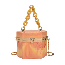 Load image into Gallery viewer, Portable Acrylic Box Shape Chain Messenger Bag
