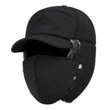 Load image into Gallery viewer, Men's Ear Protection Face Bomber Hats Thicker Plus Velvet Warm Women Winter Hat Outdoor Cycling Snow Male Bone Cap Ski Hat
