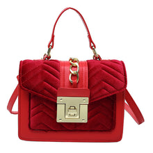 Load image into Gallery viewer, Fashion Velvet Lady's One-shoulder Small Messenger Bag
