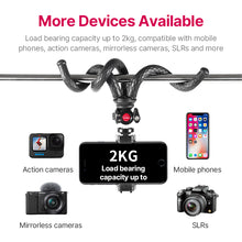 Load image into Gallery viewer, Black Octopus Mobile Phone Clip Gimbal Tripod Set

