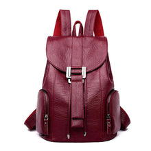 Load image into Gallery viewer, PU Leather European and American Style Ladies Backpack
