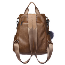 Load image into Gallery viewer, Soft Leather Backpack Female Large Capacity Retro Backpack
