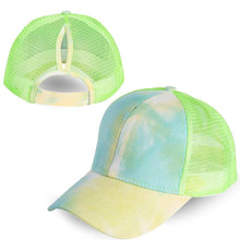 Load image into Gallery viewer, Tie-dye Ponytail Baseball Cap
