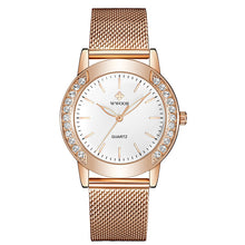 Load image into Gallery viewer, Women's Mesh Belt Quartz Water Drill Bowl Watch
