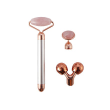 Load image into Gallery viewer, 3 In 1 Vibrating Facial Jade Roller Set
