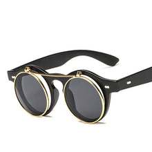 Load image into Gallery viewer, Women Brand Designer Retro Round Steampunk Sunglasses
