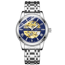 Load image into Gallery viewer, Steel Belt Mechanical Hollow Waterproof Luminous Watch
