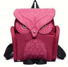 Load image into Gallery viewer, College Wind Backpack Cartoon Stitching Scrub Owl Backpack
