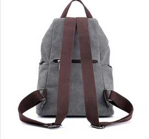 Fashion Canvas Handbag Retro Casual College Wind Backpack