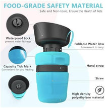 Load image into Gallery viewer, Pet Outdoor Foldable Bottle Dog Travel Water Bottle
