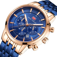 Load image into Gallery viewer, Waterproof Steel Band Large Dial Luminous Quartz Watch
