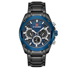 Load image into Gallery viewer, Men's Waterproof Quartz Watch With Steel Band
