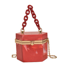Load image into Gallery viewer, Portable Acrylic Box Shape Chain Messenger Bag
