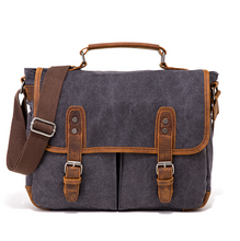 Load image into Gallery viewer, Canvas Briefcase Handbag Shoulder Bag
