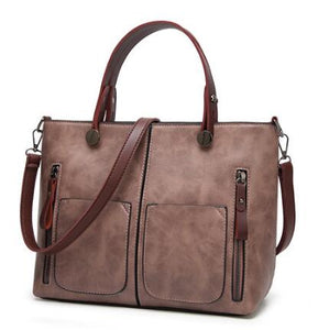 Vintage PU Shoulder Bag Female Causal Handbag