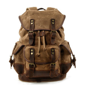 High Quality Canvas Stitching Mountaineering Backpack