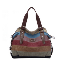 Load image into Gallery viewer, Rainbow Striped Canvas Bag (Photo Color)
