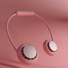 Load image into Gallery viewer, Mini Lazy Hanging Neck Fan USB Rechargeable Leafless
