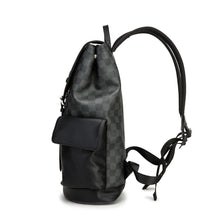 Load image into Gallery viewer, Men's Black Leather Travel Backpack
