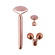Load image into Gallery viewer, 3 In 1 Vibrating Facial Jade Roller Set
