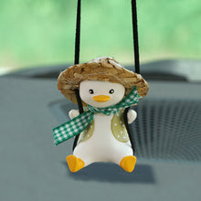 Load image into Gallery viewer, Car Pendant Cute Anime Little Duck Swing Rearview Mirror Ornaments
