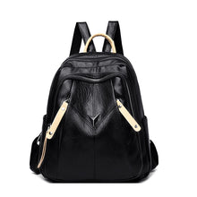 Load image into Gallery viewer, Lady's Fashion Contrast Color Leather Backpack For Outdoors
