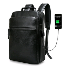 Load image into Gallery viewer, PU Large Capacity Laptop Travel Backpack For Men
