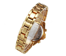 Load image into Gallery viewer, Men's Fashion Gold Quartz Watch

