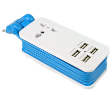 Load image into Gallery viewer, Multi-port Plug-in Mobile Phone Charger USB Four-in-one Plug
