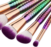 Load image into Gallery viewer, 5 Mermaid Makeup Brushes Set Beauty Tools Powder Brush
