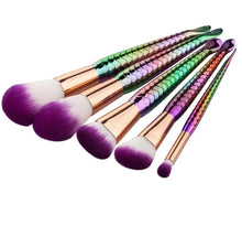 Load image into Gallery viewer, 5 Mermaid Makeup Brushes Set Beauty Tools Powder Brush
