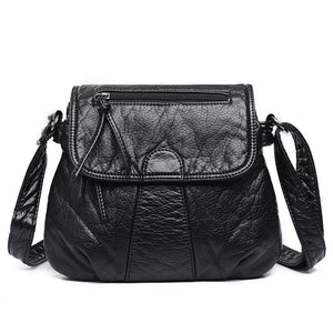 Soft PU Leather Crossbody Messenger Bag For Women