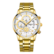 Load image into Gallery viewer, Solid Steel Belt Men's Watch Waterproof Quartz Watch
