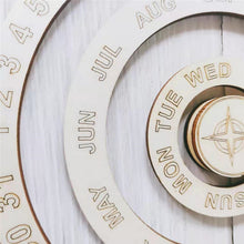 Load image into Gallery viewer, Wooden Wall Calendar Modern Simple Circular Rotating Design

