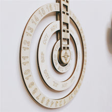 Load image into Gallery viewer, Wooden Wall Calendar Modern Simple Circular Rotating Design
