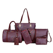Load image into Gallery viewer, Six-Piece Printed One-Shoulder Handbags For Women
