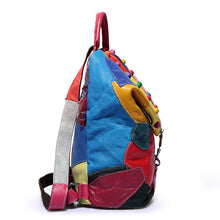 Load image into Gallery viewer, Cowhide Stitching Fashion Leather Backpack For Women
